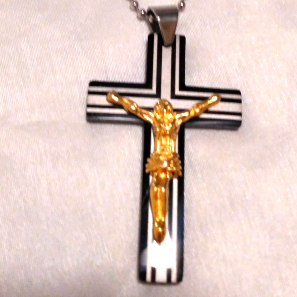 Crucifix and Chain Stainless Steel